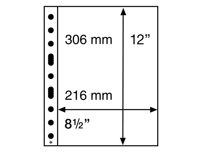 Plastic Pockets Grande Sheets 1C One-Way Division Clear