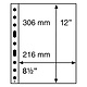 Plastic Pockets Grande Sheets 1C One-Way Division Clear