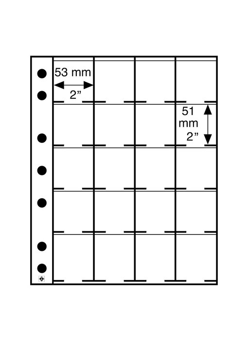 Grande Sheets For 20 Coin Holders
