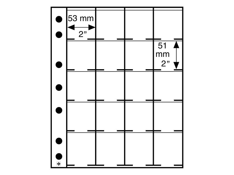 Grande Sheets For 20 Coin Holders