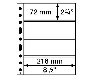 Plastic Pockets Grande Sheets 4C With 4 Horizontal Stripes Clear