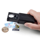 Pull Out-Magnifier 10X And 30X Magnification Black