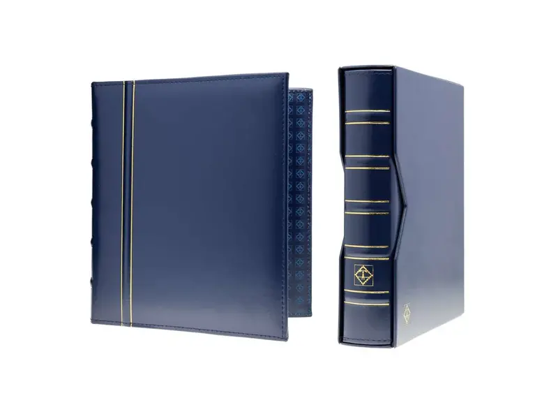 Lighthouse Ringbinder Optima In Classic Design Incl. Slipcase Blue