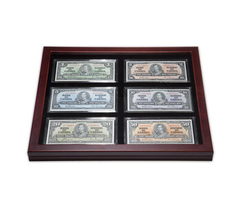 Showcase For 6 Banknotes Including Capsules