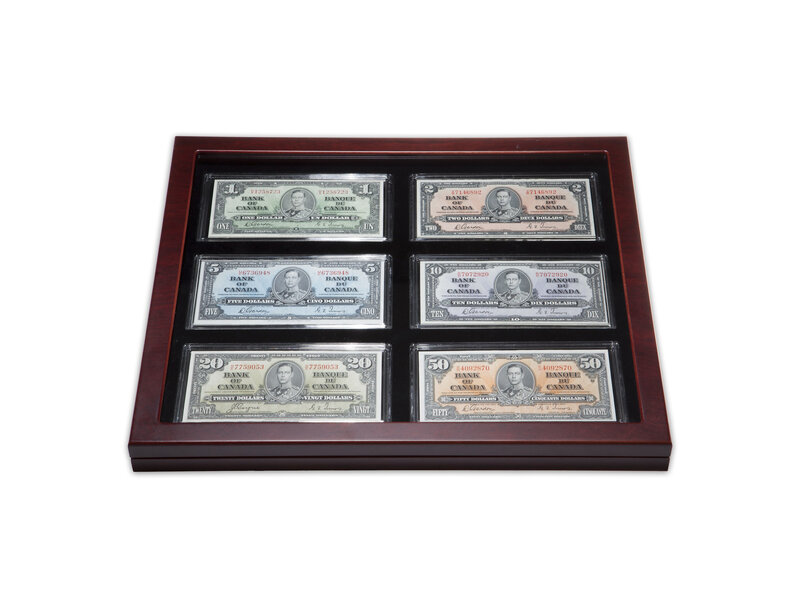 Lighthouse Showcase For 6 Banknotes Including Capsules