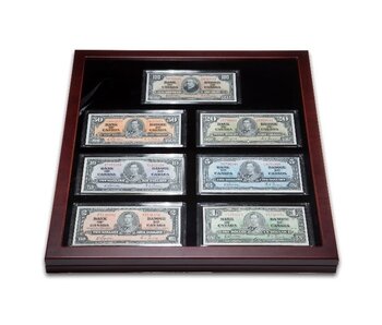Showcase For 7 Banknotes Including Capsules