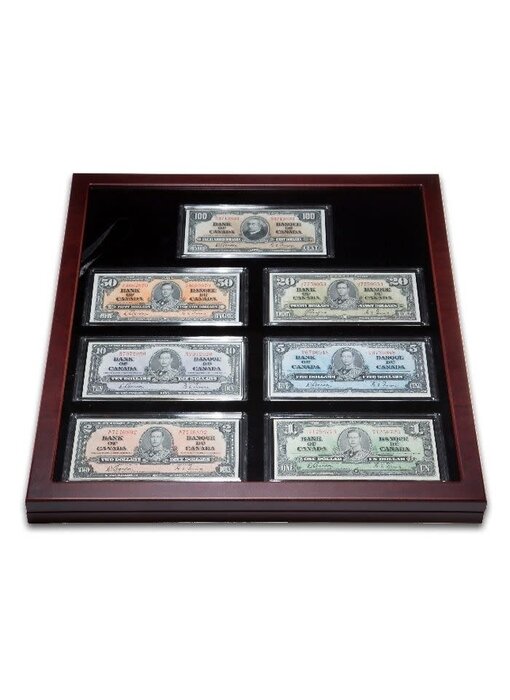 Showcase For 7 Banknotes Including Capsules
