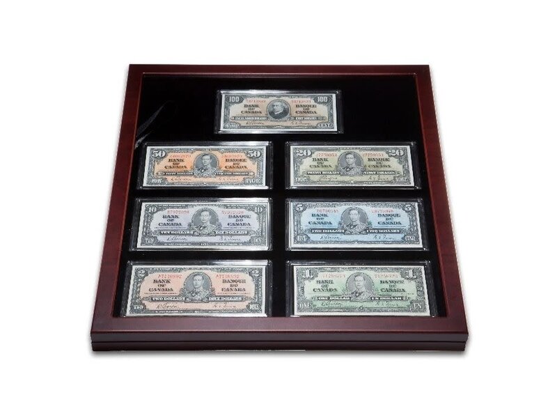 Lighthouse Showcase For 7 Banknotes Including Capsules