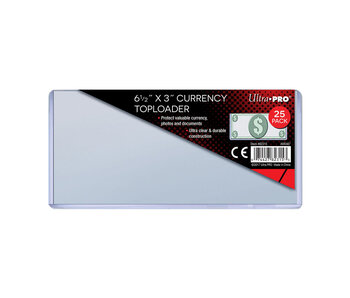 Ultra Pro Topload Sp 6.5 X 3 Currency 25ct