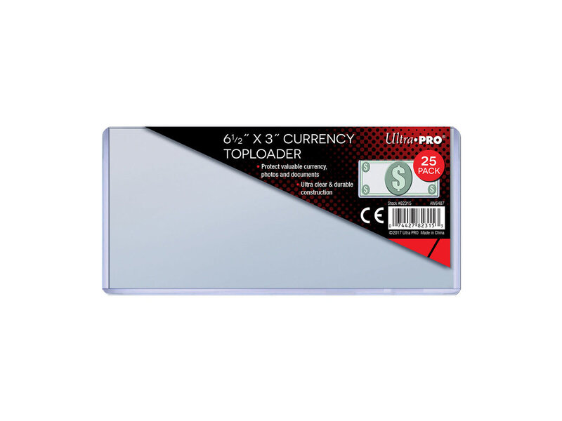 Ultra-Pro Ultra Pro Topload Sp 6.5 X 3 Currency 25ct
