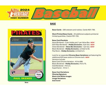 2024 Topps Heritage High Number Baseball Blaster Value Box
