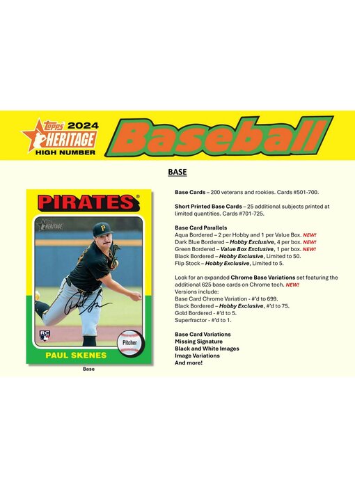 2024 Topps Heritage High Number Baseball Blaster Value Box
