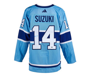 Nick Suzuki Montreal Canadiens Adidas 2022 Reverse Retro Jersey Autographed