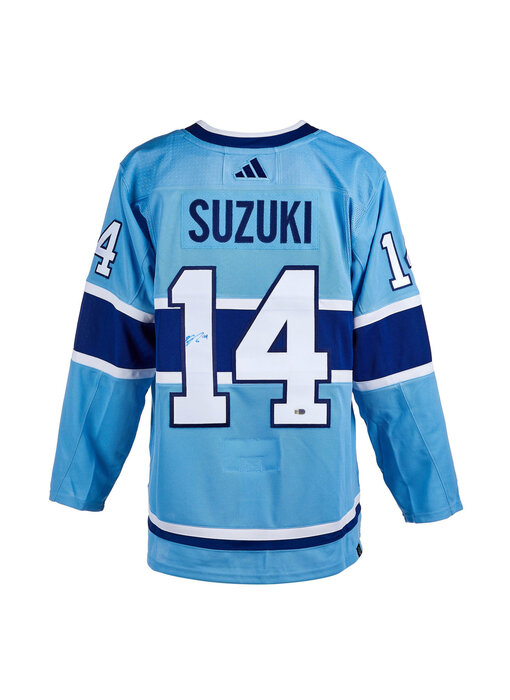 Nick Suzuki Montreal Canadiens Adidas 2022 Reverse Retro Jersey Autographed
