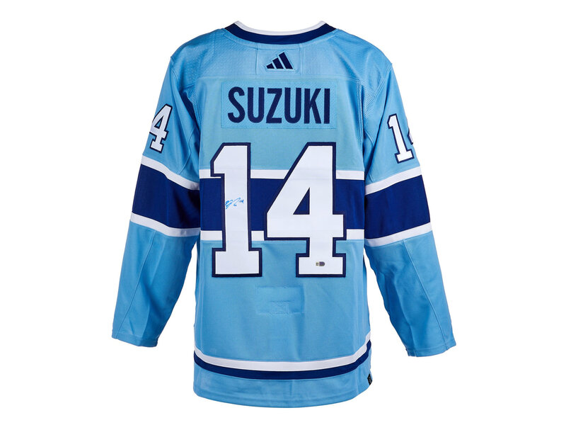 Nick Suzuki Montreal Canadiens Adidas 2022 Reverse Retro Jersey Autographed
