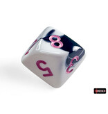 Chessex Gemini 7-Die Black-White / Pink Chessex Dice (CHX26469)