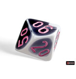 Chessex Gemini 7-Die Black-White / Pink Chessex Dice (CHX26469)