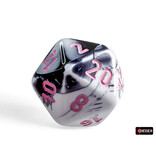 Chessex Gemini 7-Die Black-White / Pink Chessex Dice (CHX26469)