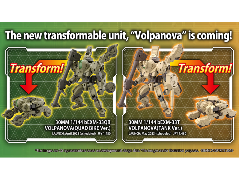 Bandai bEXM-33T VOLPANOVA(TANK Ver.) 30MM 1/144 Bandai