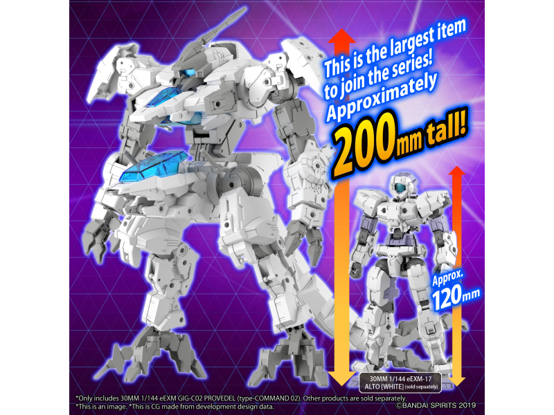 Bandai eEXM GIG-C02 PROVEDEL (type-COMMAND 02) 30MM 1/144 Bandai