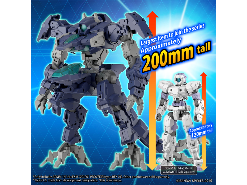 Bandai eEXM GIG-R01 PROVEDEL (type-REX 01) 30MM 1/144 Bandai