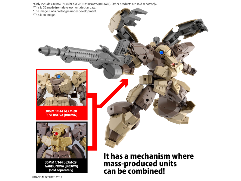 Bandai bEXM-28 REVERNOVA [BROWN] 30MM 1/144 Bandai