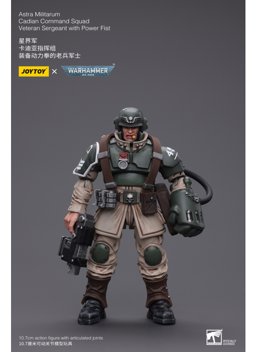 Cadian Command Squad Veteran Sergeant with Power Fist Astra Militarum Joy Toy