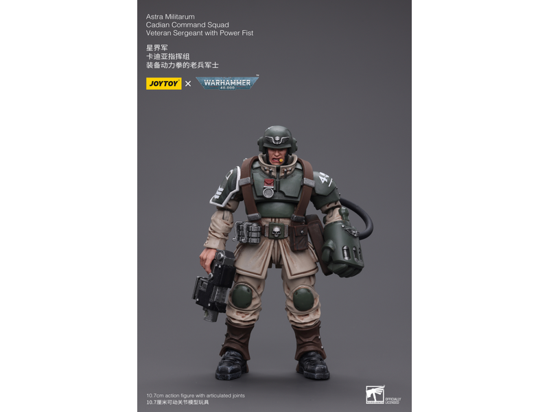 Joy Toy Cadian Command Squad Veteran Sergeant with Power Fist Astra Militarum Joy Toy