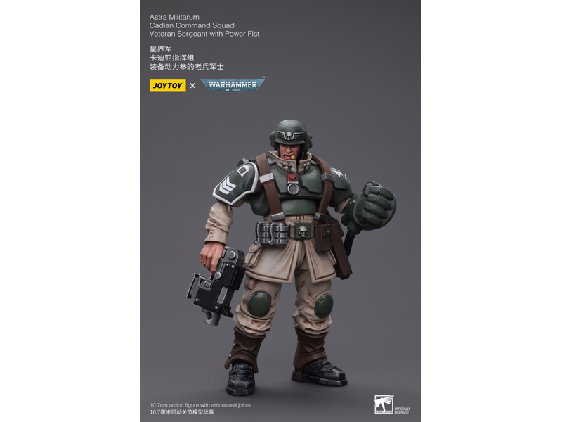 Joy Toy Cadian Command Squad Veteran Sergeant with Power Fist Astra Militarum Joy Toy