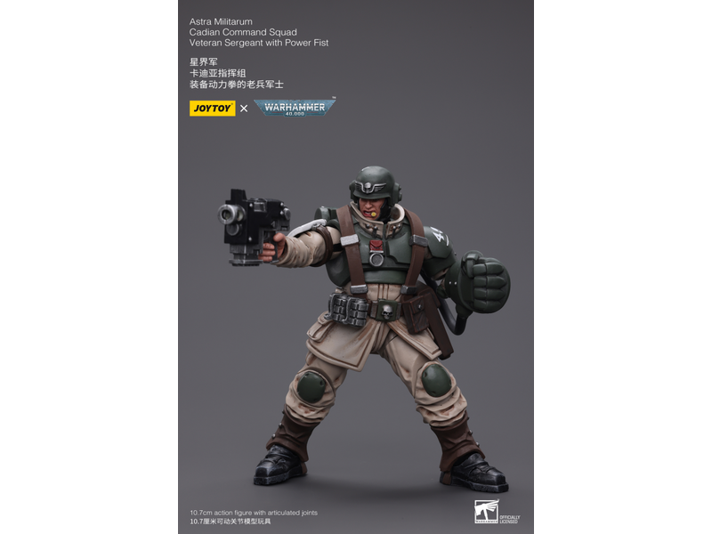 Joy Toy Cadian Command Squad Veteran Sergeant with Power Fist Astra Militarum Joy Toy
