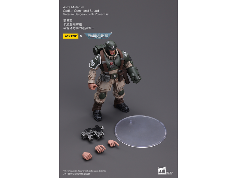 Joy Toy Cadian Command Squad Veteran Sergeant with Power Fist Astra Militarum Joy Toy