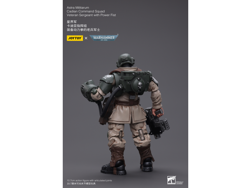 Joy Toy Cadian Command Squad Veteran Sergeant with Power Fist Astra Militarum Joy Toy
