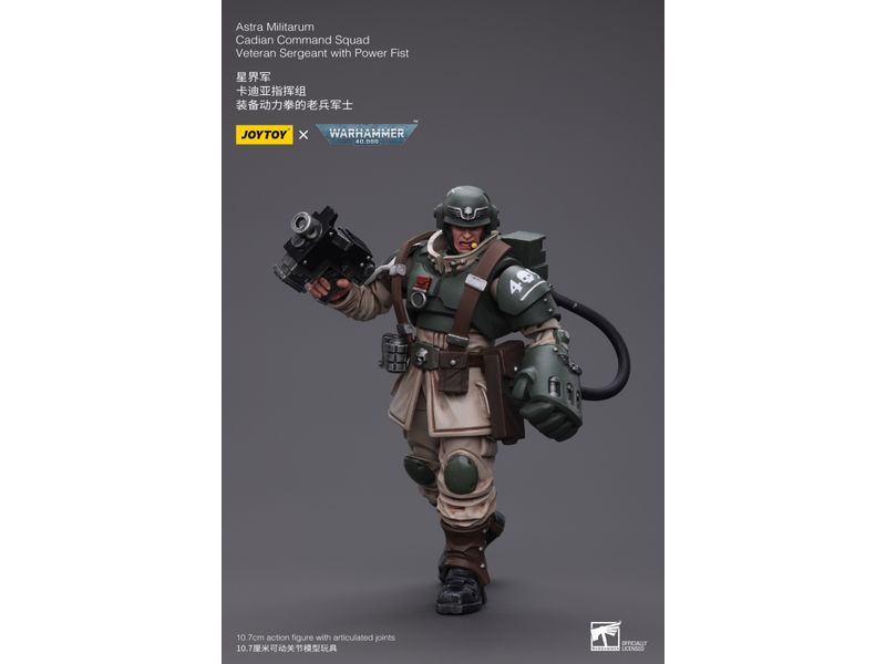 Joy Toy Cadian Command Squad Veteran Sergeant with Power Fist Astra Militarum Joy Toy