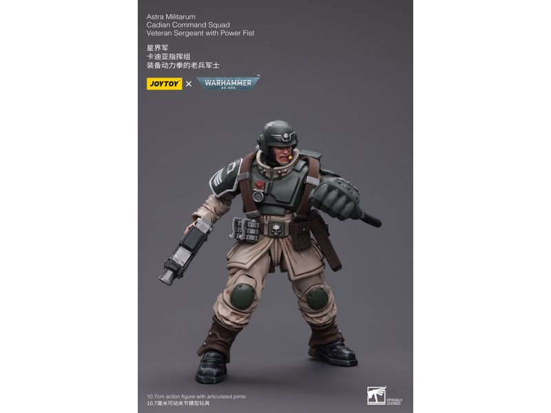 Joy Toy Cadian Command Squad Veteran Sergeant with Power Fist Astra Militarum Joy Toy