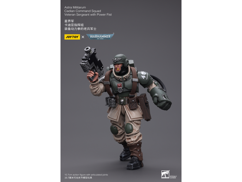 Joy Toy Cadian Command Squad Veteran Sergeant with Power Fist Astra Militarum Joy Toy