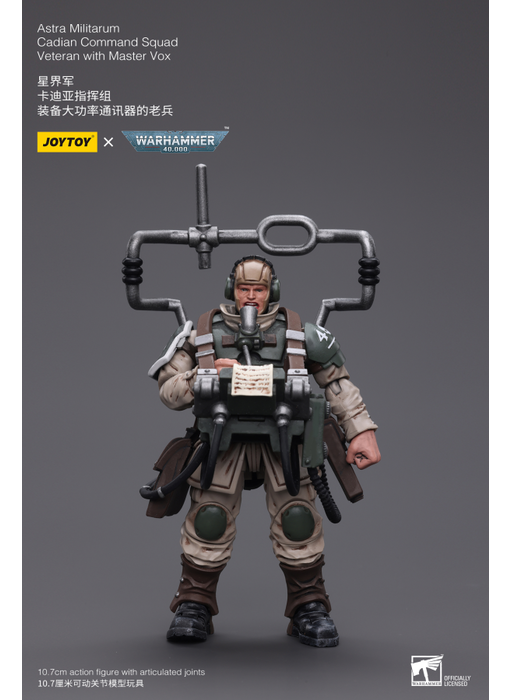 Cadian Command Squad Veteran with Master Vox Astra Militarum Joy Toy