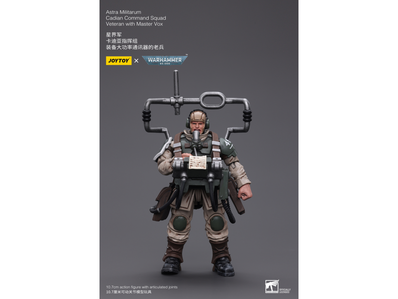Joy Toy Cadian Command Squad Veteran with Master Vox Astra Militarum Joy Toy