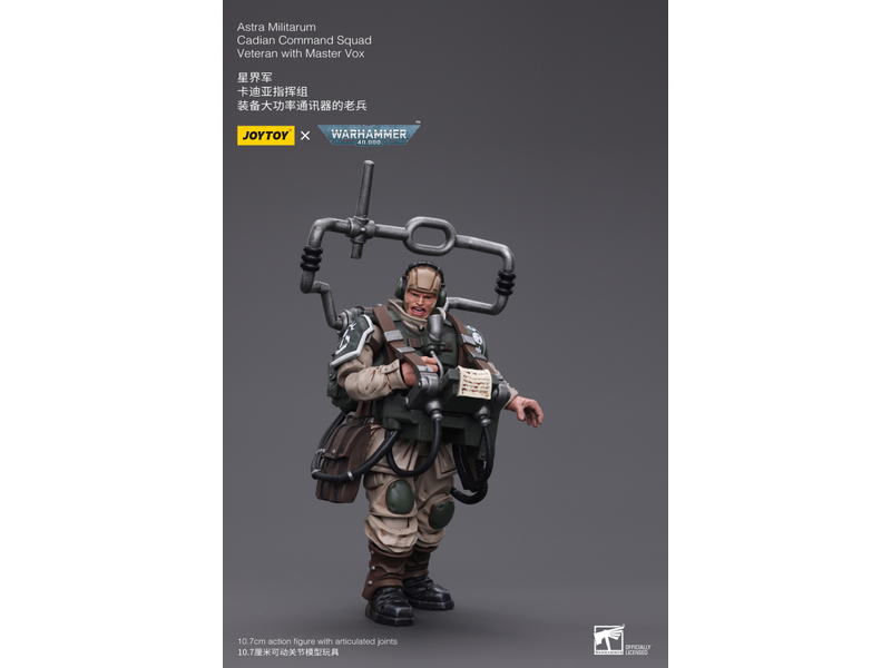 Joy Toy Cadian Command Squad Veteran with Master Vox Astra Militarum Joy Toy