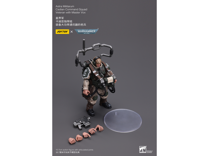 Joy Toy Cadian Command Squad Veteran with Master Vox Astra Militarum Joy Toy
