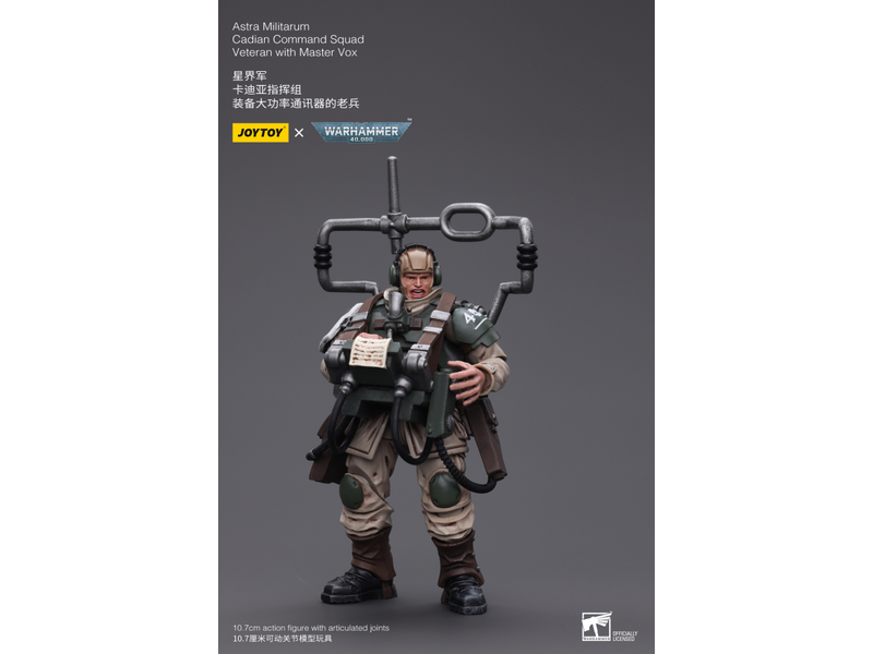 Joy Toy Cadian Command Squad Veteran with Master Vox Astra Militarum Joy Toy