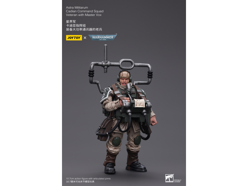 Joy Toy Cadian Command Squad Veteran with Master Vox Astra Militarum Joy Toy