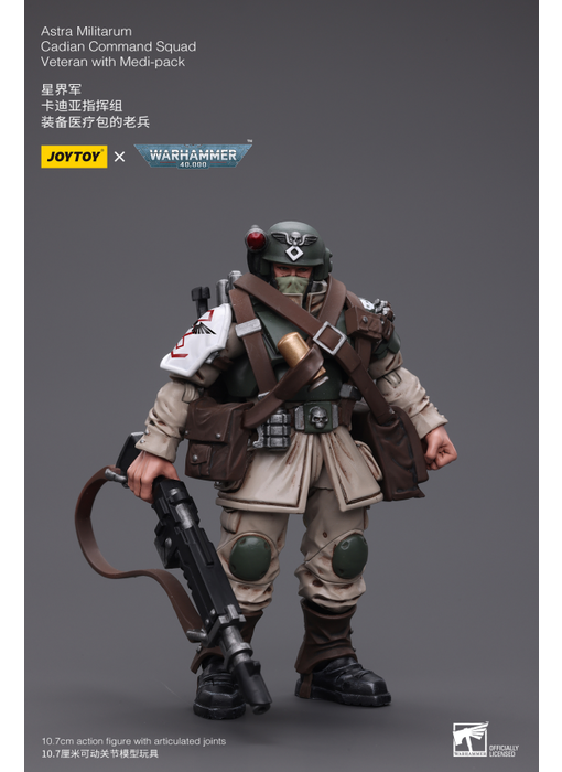 Cadian Command Squad Veteran with Medi-pack Astra Militarum Joy Toy