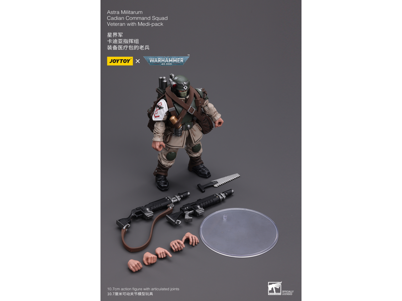 Joy Toy Cadian Command Squad Veteran with Medi-pack Astra Militarum Joy Toy