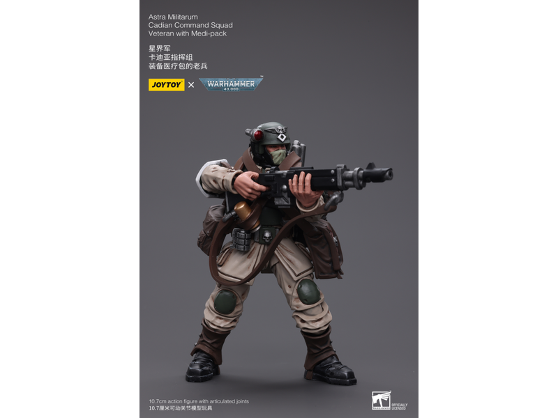 Joy Toy Cadian Command Squad Veteran with Medi-pack Astra Militarum Joy Toy