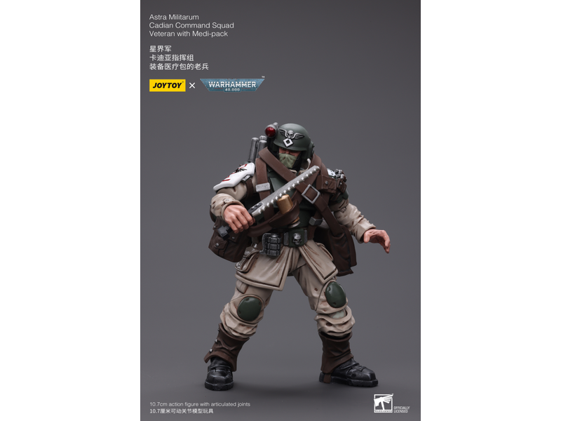 Joy Toy Cadian Command Squad Veteran with Medi-pack Astra Militarum Joy Toy
