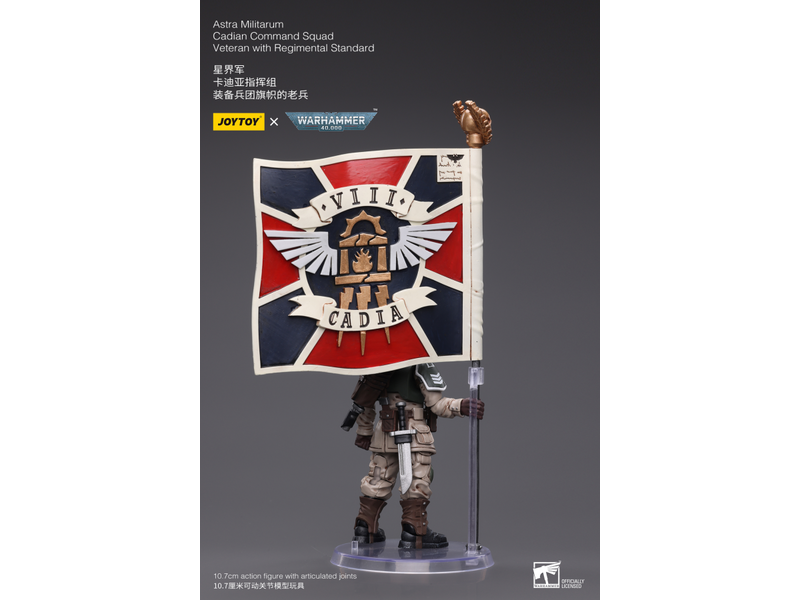 Joy Toy Cadian Command Squad Veteran with Regimental Standard Astra Militarum Joy Toy