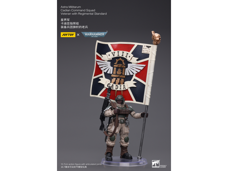 Joy Toy Cadian Command Squad Veteran with Regimental Standard Astra Militarum Joy Toy