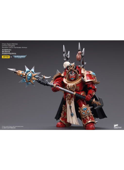 Crimson Slaughter Sorcerer Lord in Terminator Armour Chaos Space Marines Joy Toy
