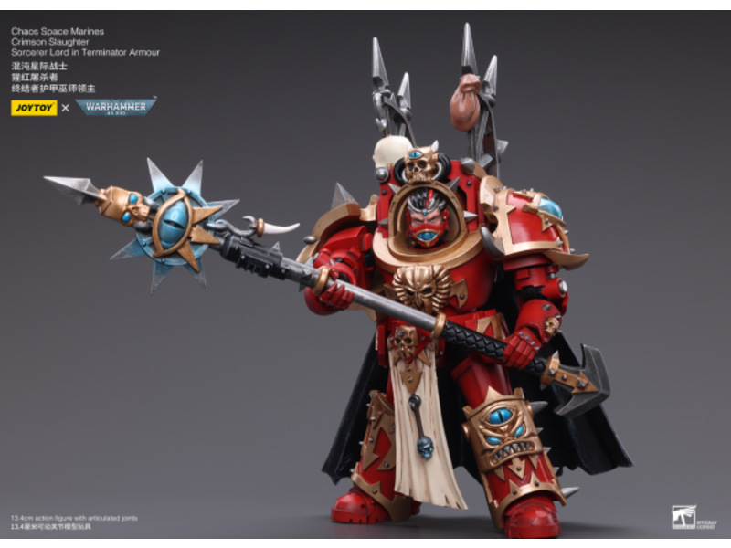 Joy Toy Crimson Slaughter Sorcerer Lord in Terminator Armour Chaos Space Marines Joy Toy