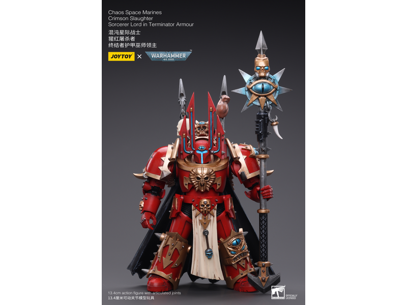 Joy Toy Crimson Slaughter Sorcerer Lord in Terminator Armour Chaos Space Marines Joy Toy